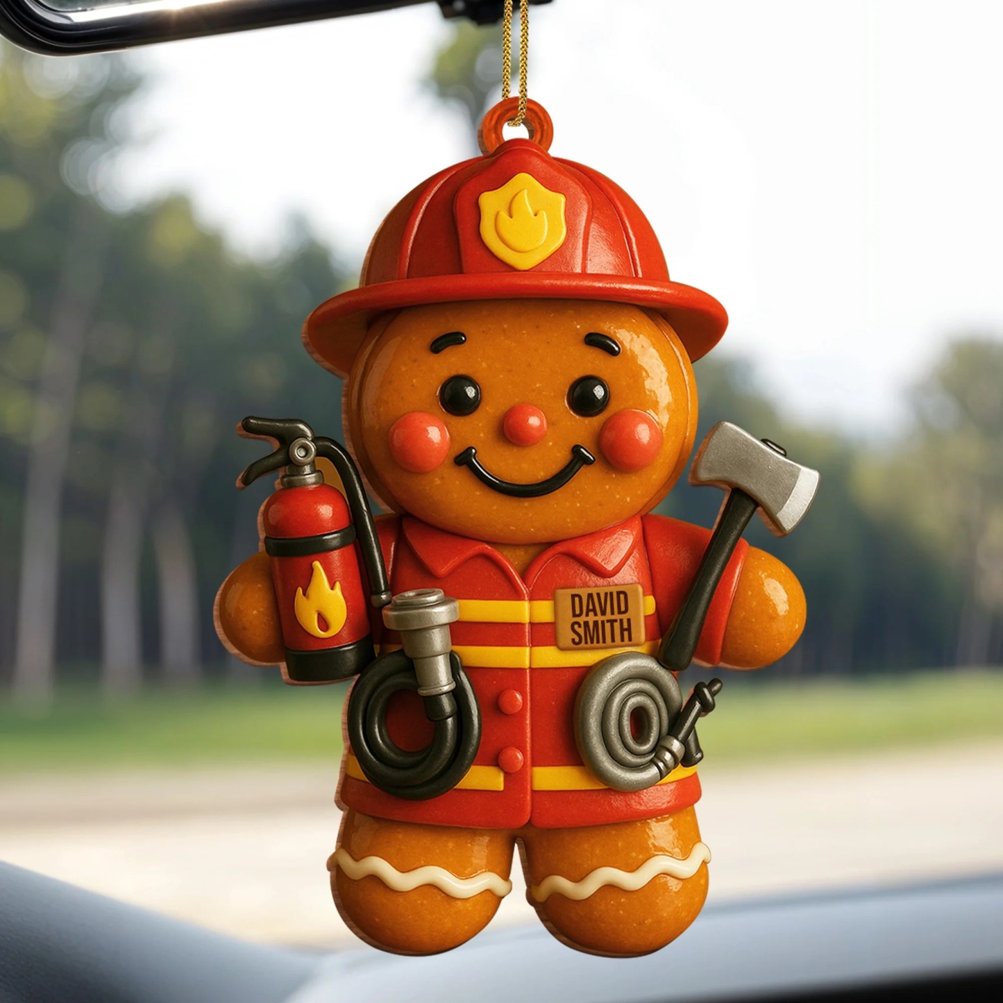 DIY Firefighter Gingerbread Ornament 🚒🍪