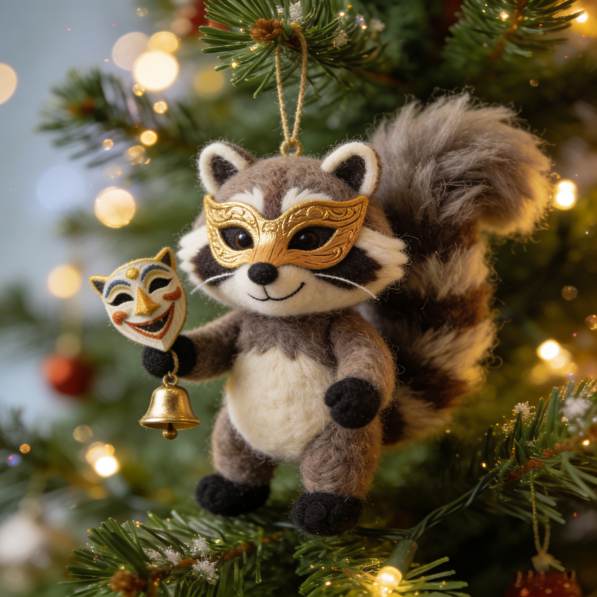 Enchanted Raccoon Christmas Ornaments Set🎄🦝