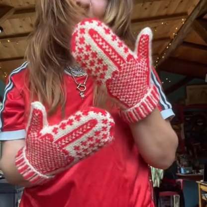 🎅The "Naughty List" Mittens | Cozy Knit with a Hidden Attitude 🖕✨