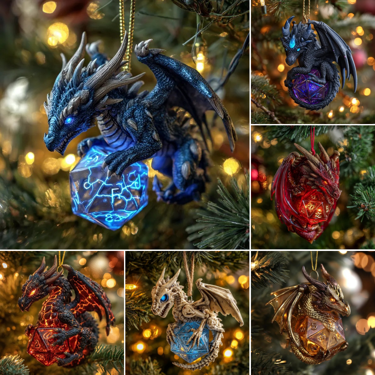 🔥 Black Friday Mega Deal: 50% OFF - Dragon & D20 Crystal Dice Ornament