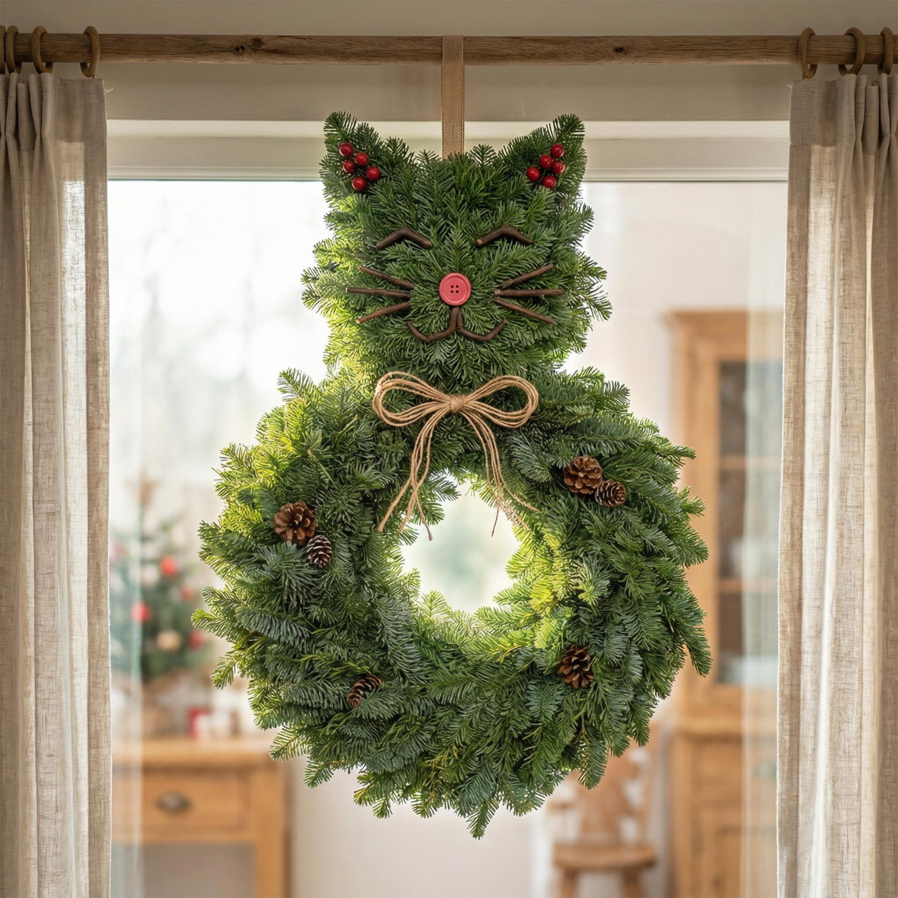 Purrfect Catmas Wreath