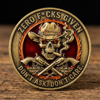 😤🔥ZERO F*CKS GAUGE COIN — Running On Empty Edition