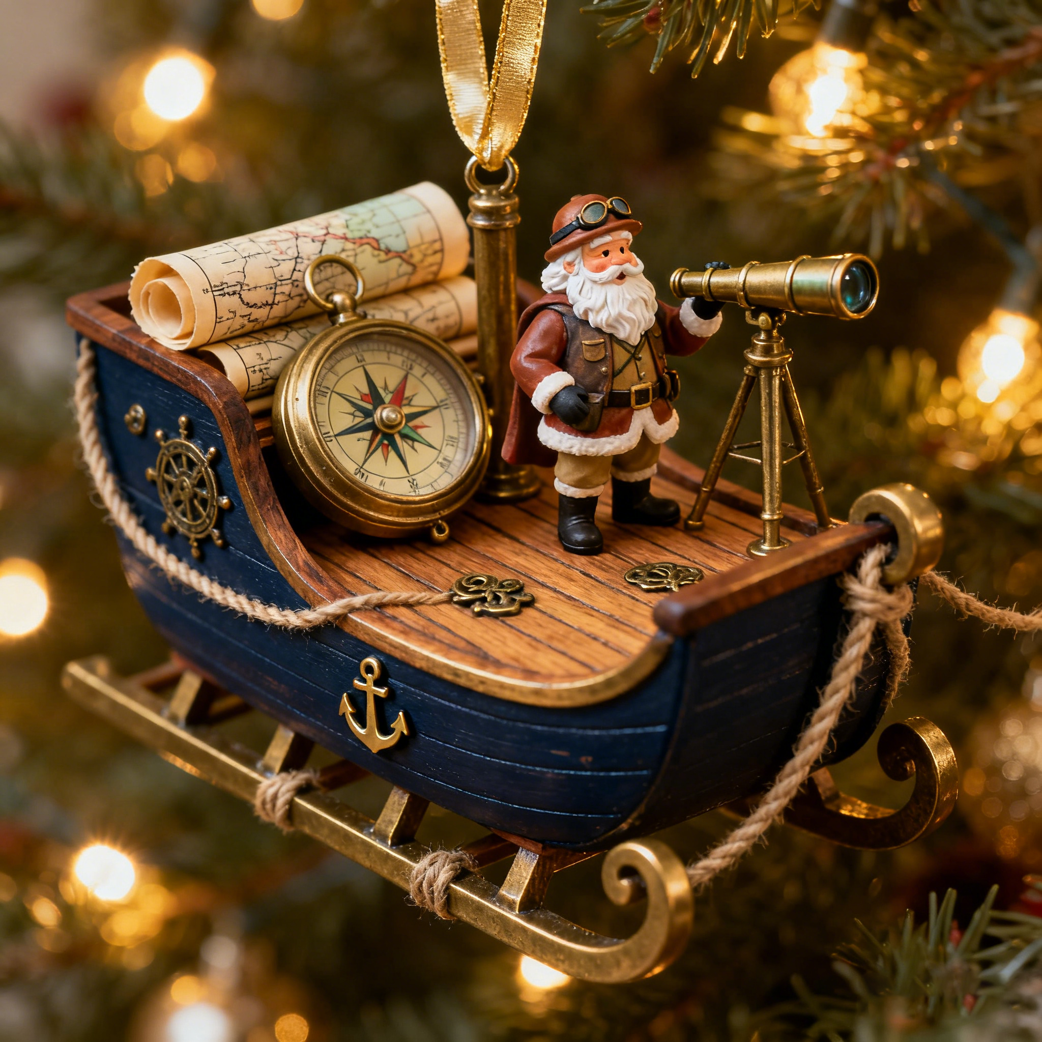 Santa's Fantasy Sleigh Ornament Collection