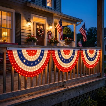 🔥3 x 6 Ft LED Patriotic Bunting Banner for America’s 250th