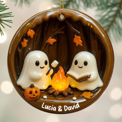 DIY Ghost Campfire Personalized Ornament 👻🔥