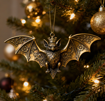 Gothic Bat Christmas Ornament 🦇✨