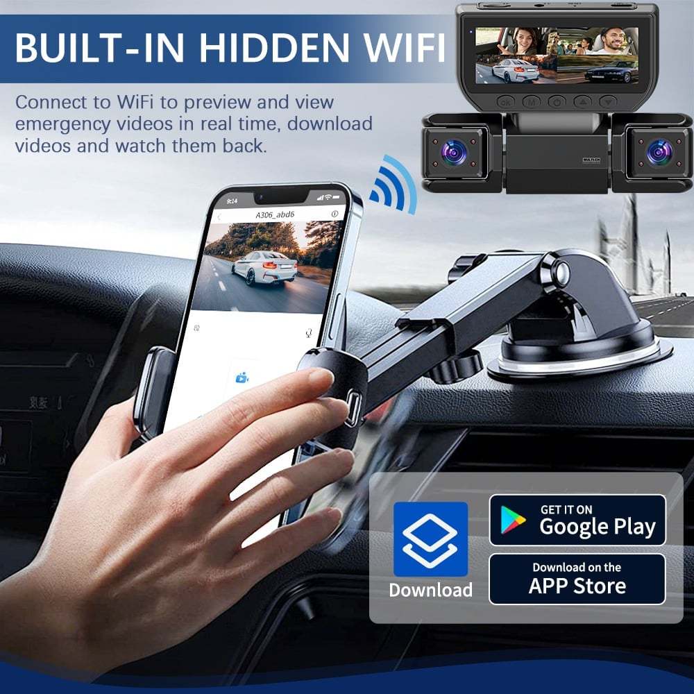 🔥LAST DAY 49% OFF🔥360° Car DVR WiFi 4Channels Dash Cam Video Recorder