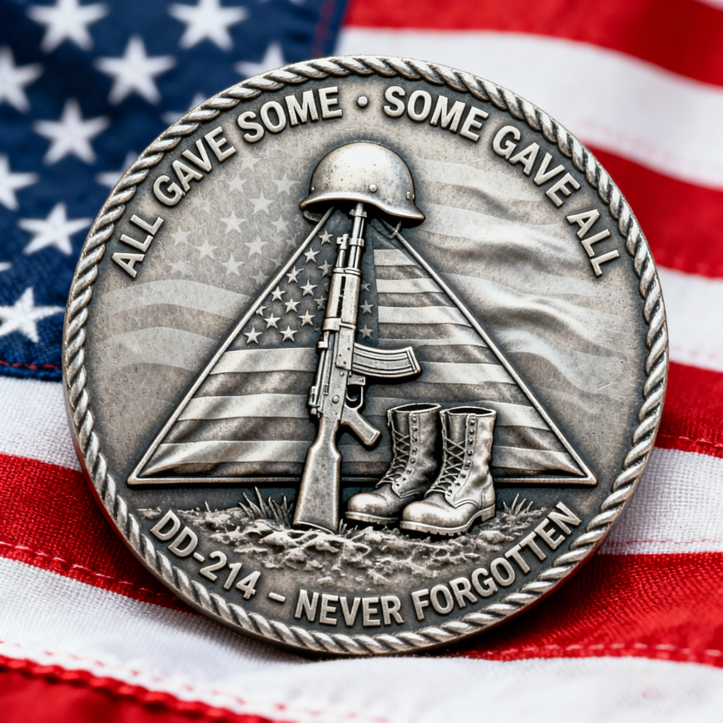 💥DD-214 Honorably Discharged Challenge Coin