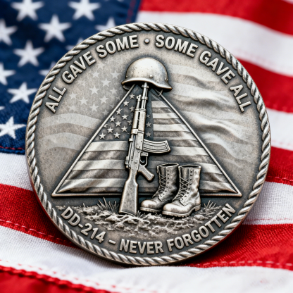 💥DD-214 Honorably Discharged Challenge Coin