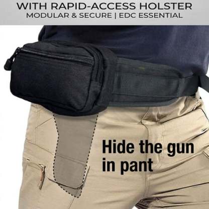 🔫🎒Multifunctional Concealed Carry Hip Bag with Rapid-Access Holster
