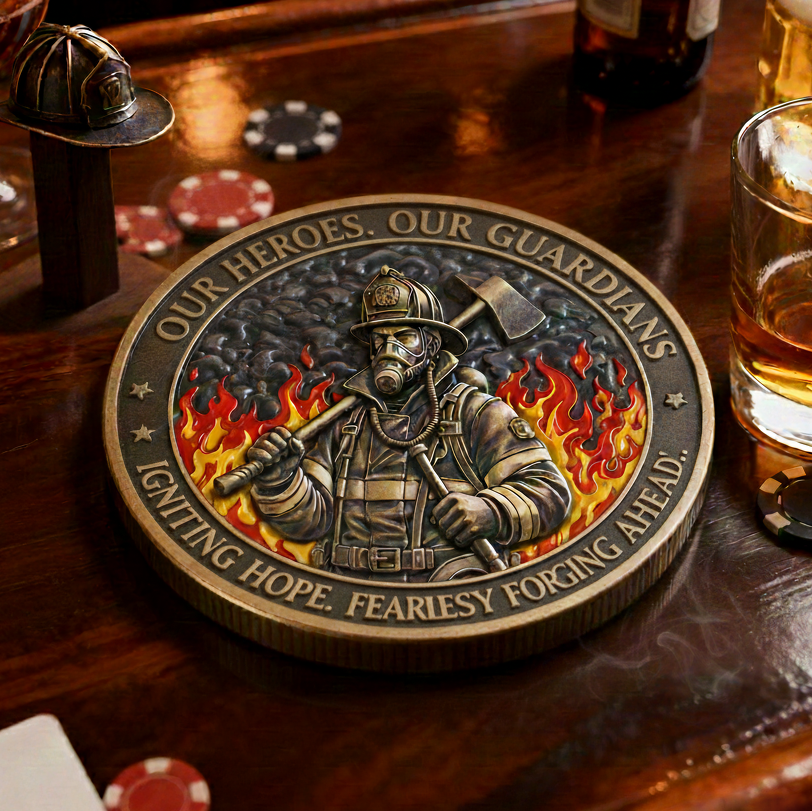 🔥 Firefighter Guardian Challenge Coin 👨‍🚒