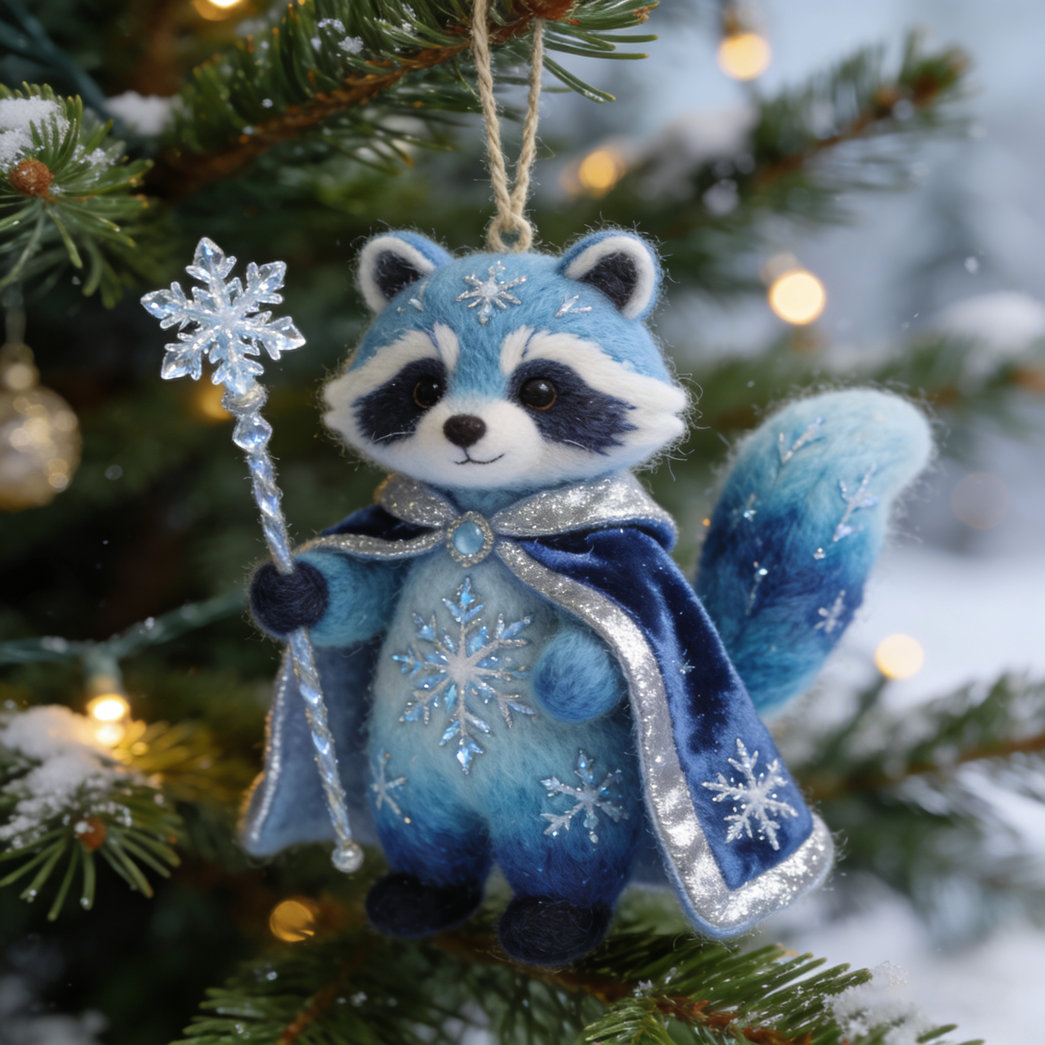 Enchanted Raccoon Christmas Ornaments Set🎄🦝