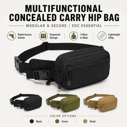 🔫🎒Multifunctional Concealed Carry Hip Bag with Rapid-Access Holster