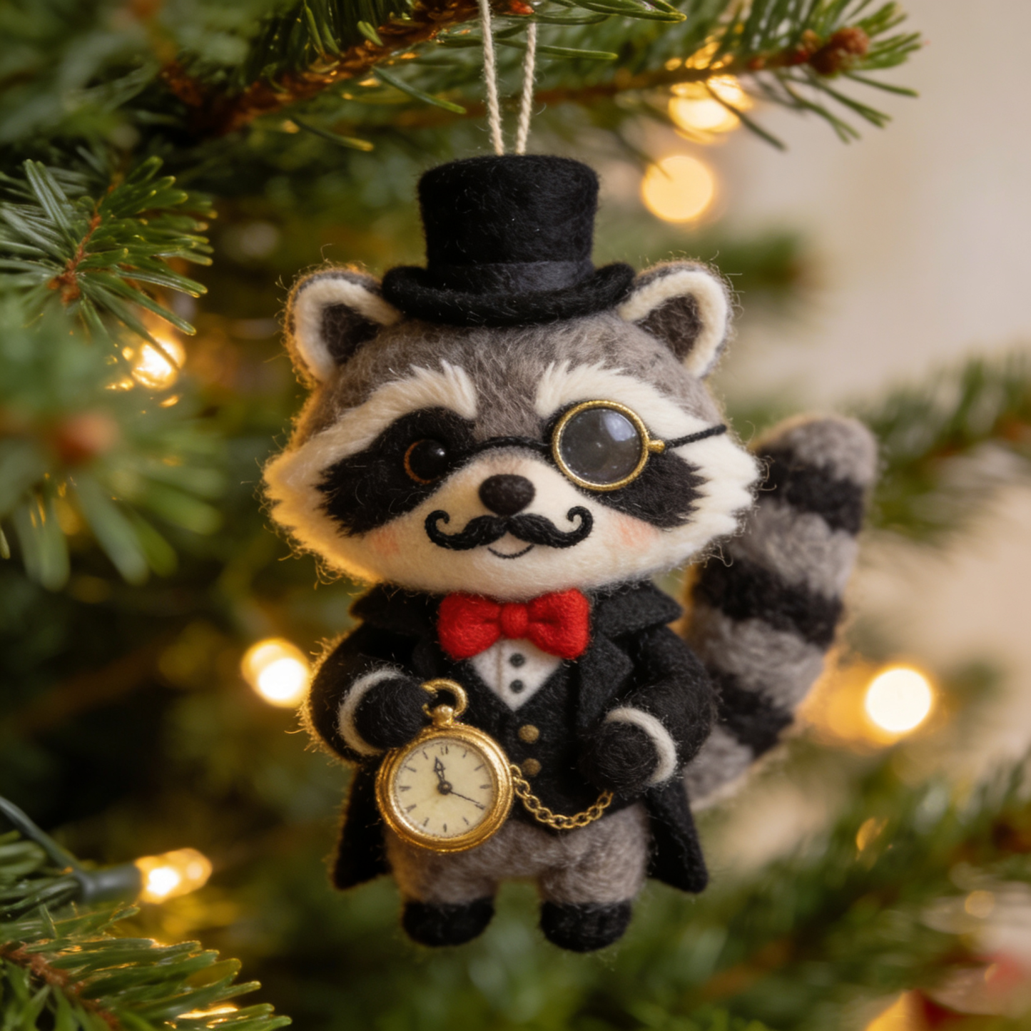 Enchanted Raccoon Christmas Ornaments Set🎄🦝