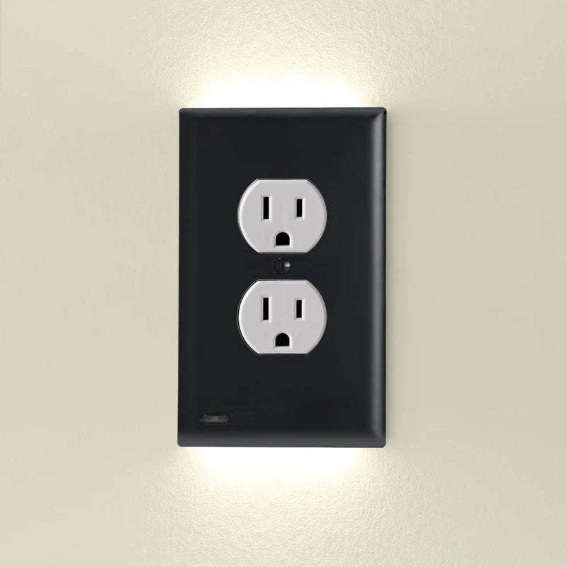 Outlet Cover with Integrated LED Night Light