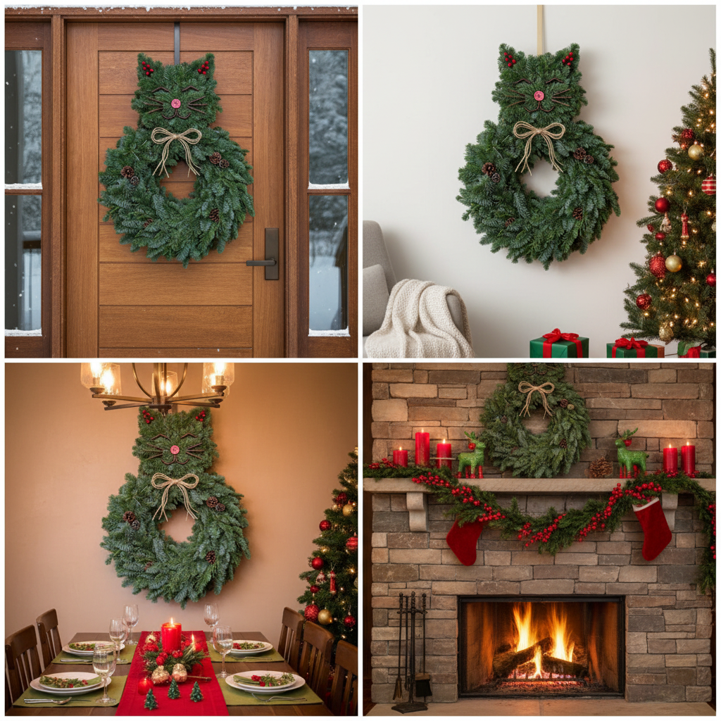 Purrfect Catmas Wreath