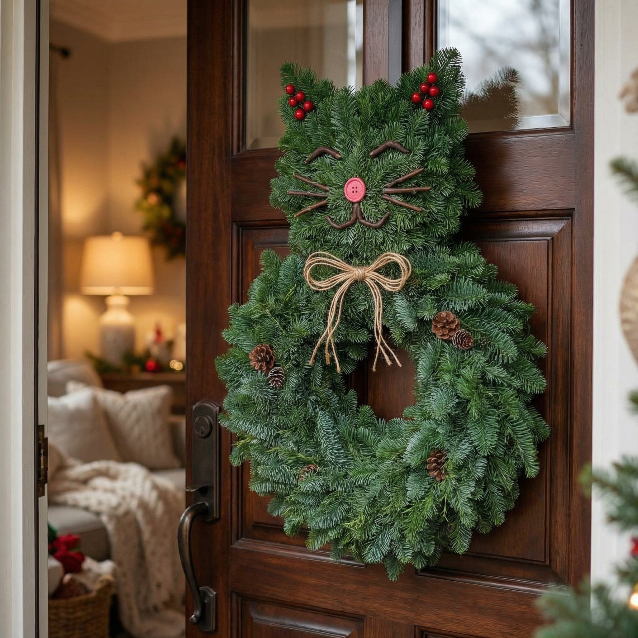 Purrfect Catmas Wreath