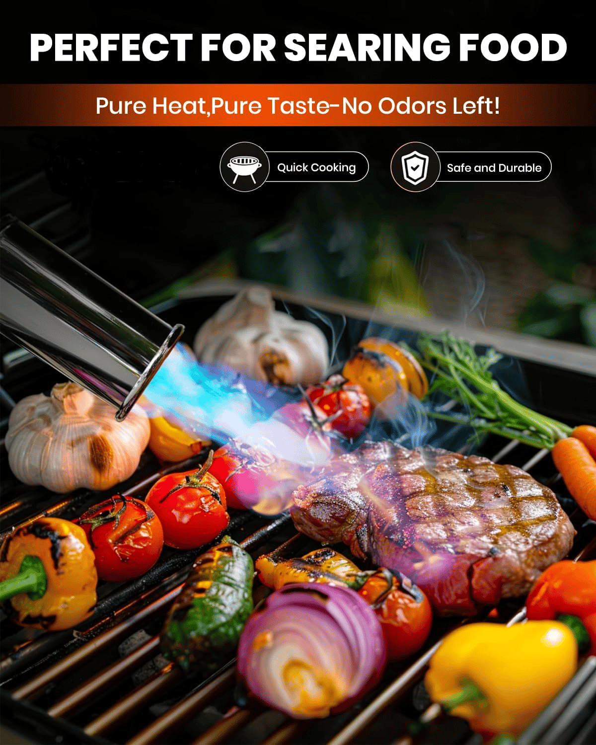 💥 Powerful Propane Torch – 2732°F High Temp, Instant Ignition for Grilling!