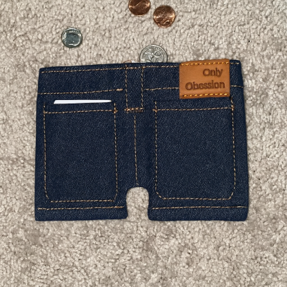 Handmade Denim Shorts Wallet