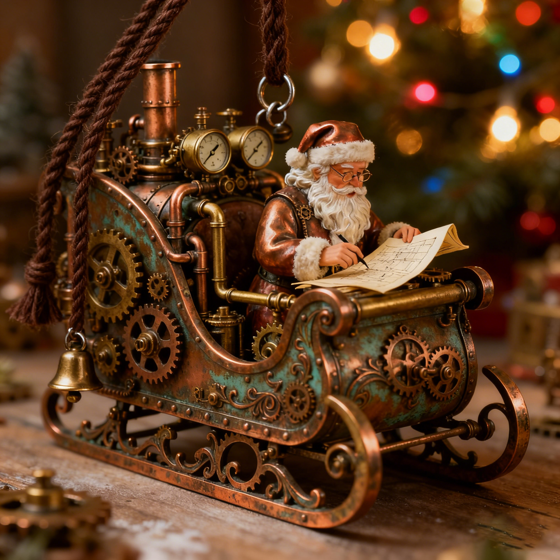 Santa's Fantasy Sleigh Ornament Collection