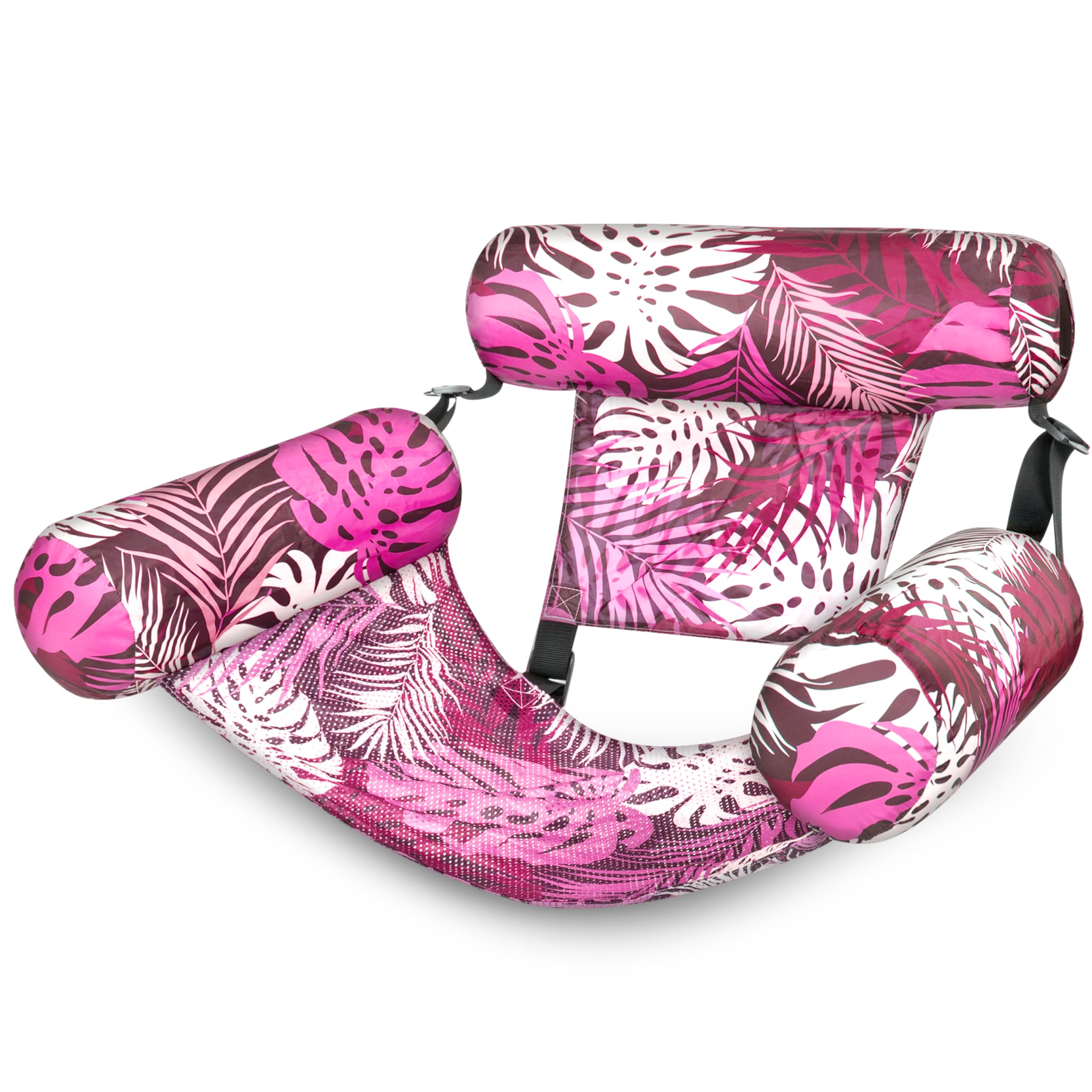 Adjustable Fabric-Covered Inflatable Pool Lounge Chair
