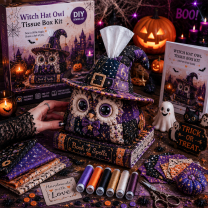 🔥40% Off Last Day - 🎃Halloween Patchwork Tissue Box DIY Sewing Kit