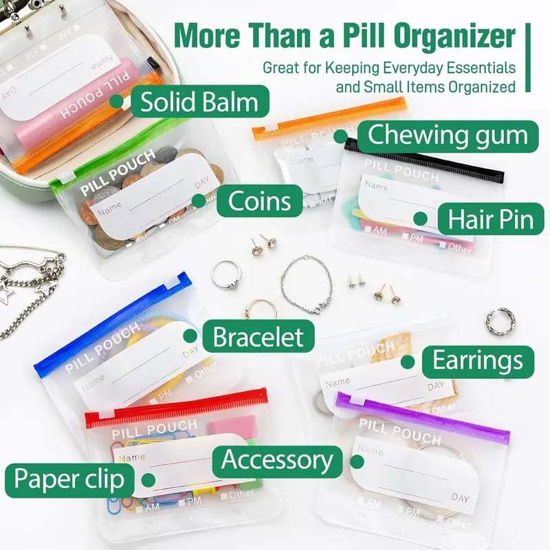 🏆Flash Sale⚡ 50K+ SOLD! Waterproof Pill Pouch Set-14Pcs Bags Inside