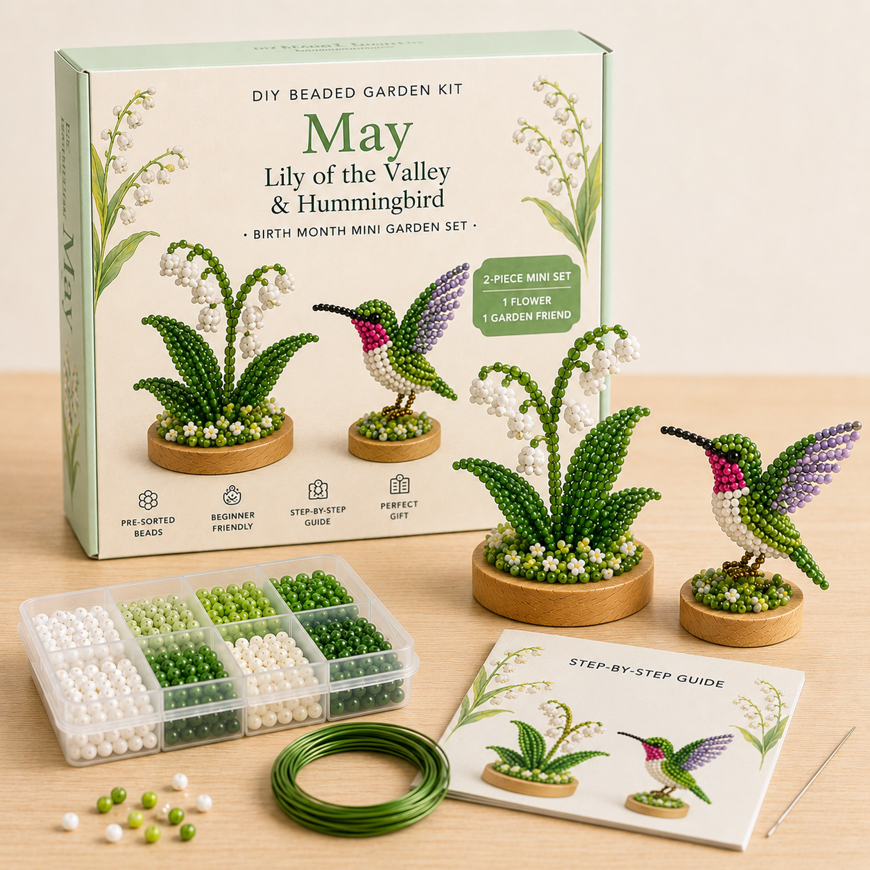 Birth Month Beaded Garden DIY Kit 🌸 Personalized Birthday Craft Gift