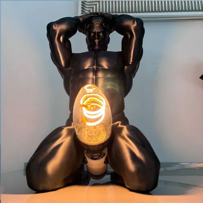 Bold Male Figure Table Lamp