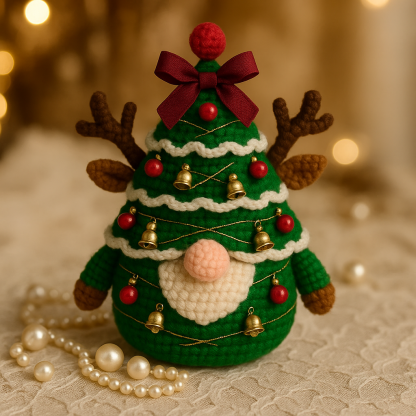 Crochet Christmas Gnome Tree