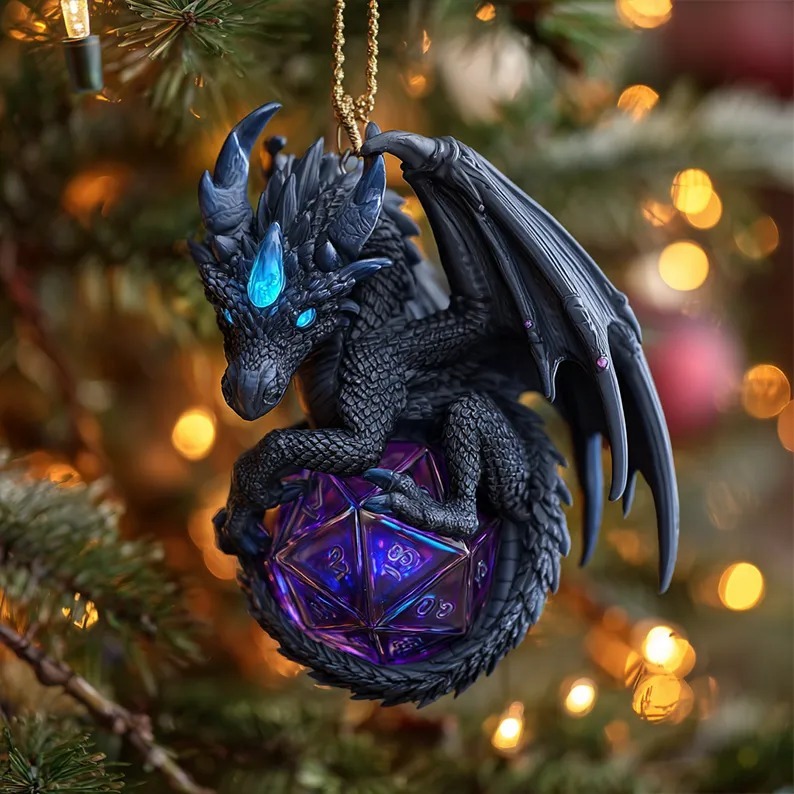 🔥 Black Friday Mega Deal: 50% OFF - Dragon & D20 Crystal Dice Ornament