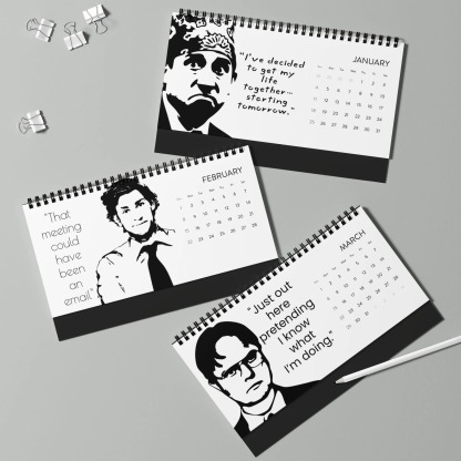 💥Sarcastic Office Quotes Desktop Calendar (2026)