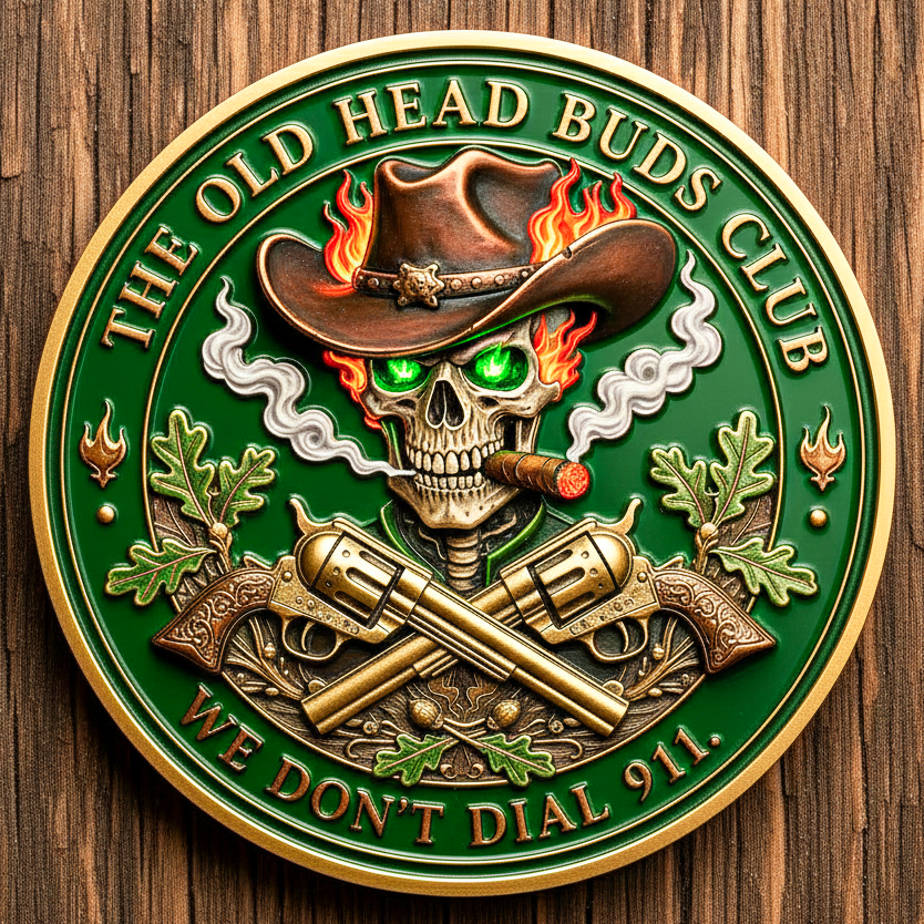 ⚡ Black Friday 24H Flash Sale -💀 The Old Head Buds Club Challenge Coin