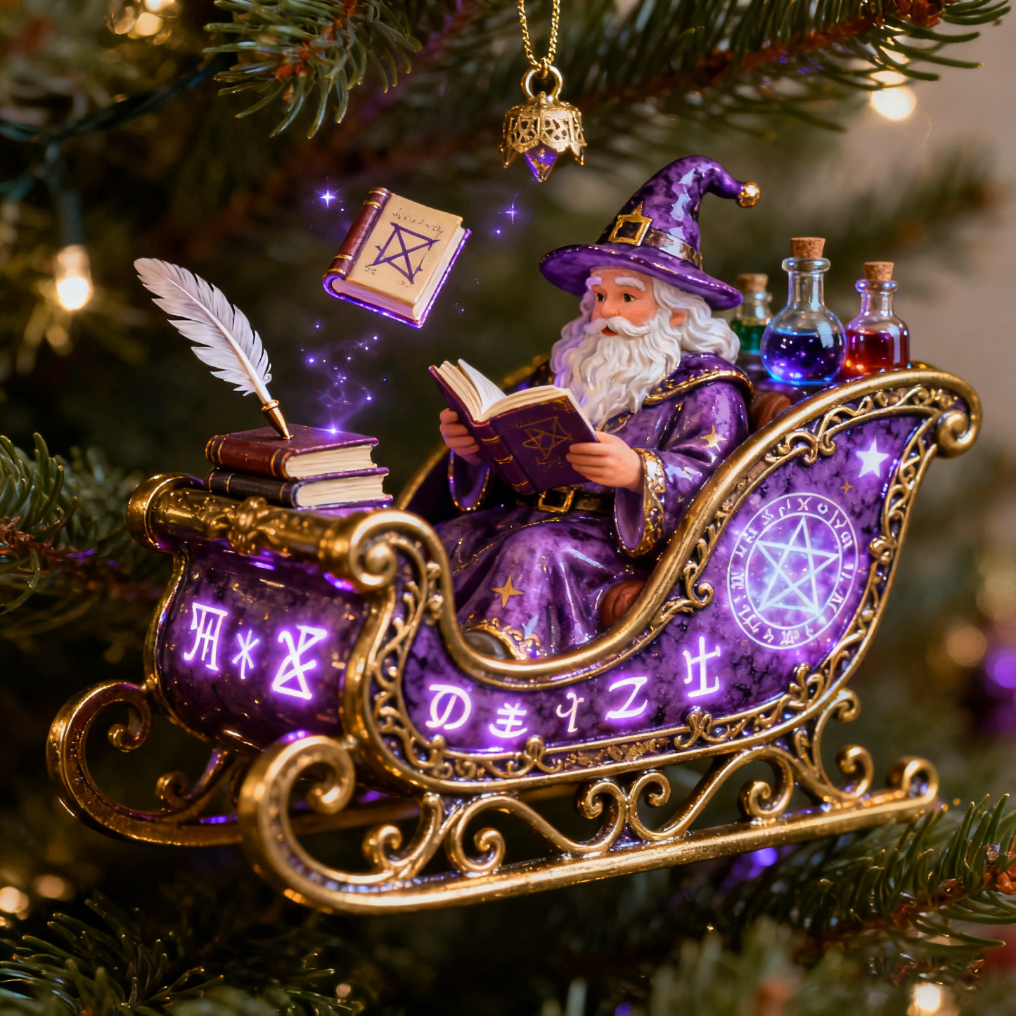 Santa's Fantasy Sleigh Ornament Collection