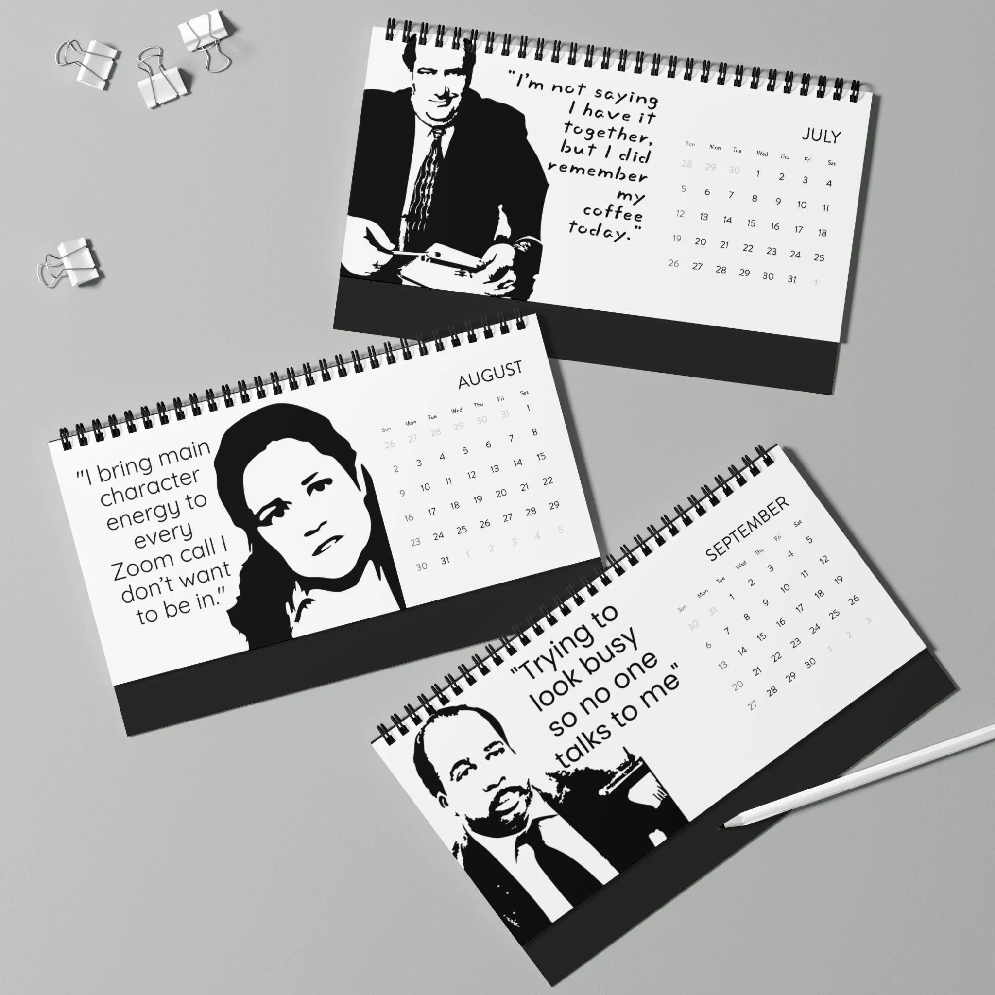 💥Sarcastic Office Quotes Desktop Calendar (2026)