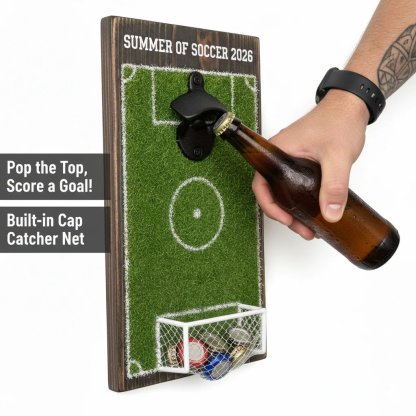 ⚽ Soccer Field Bottle Opener Wall Decor
