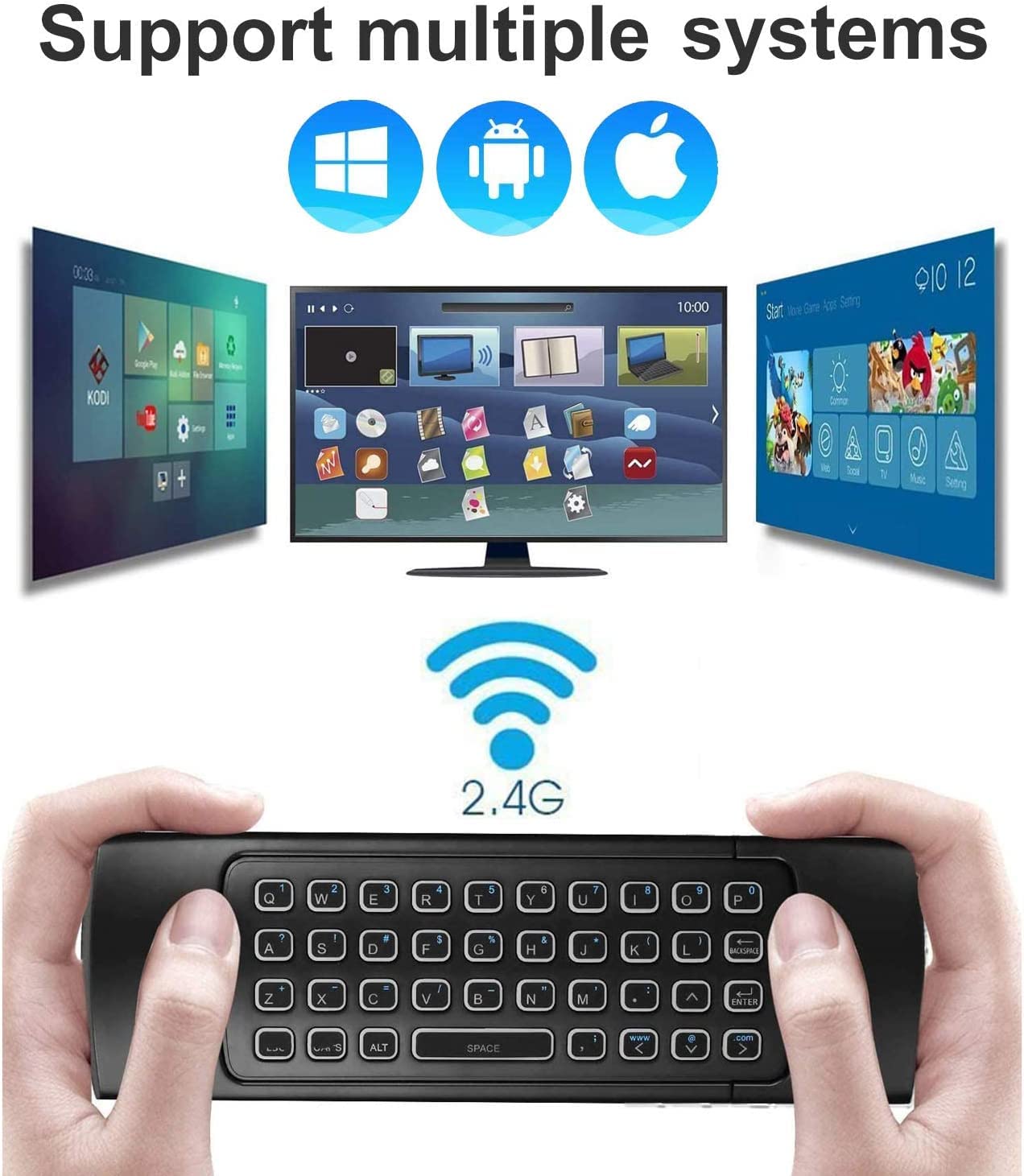 Air Mouse Remote, with Voice MX3 Pro 2.4G Android Box Remote with Mini Wireless Keyboard, Compatible for Android TV/Box/IPTV/Android Projector-Superbox Official Store
