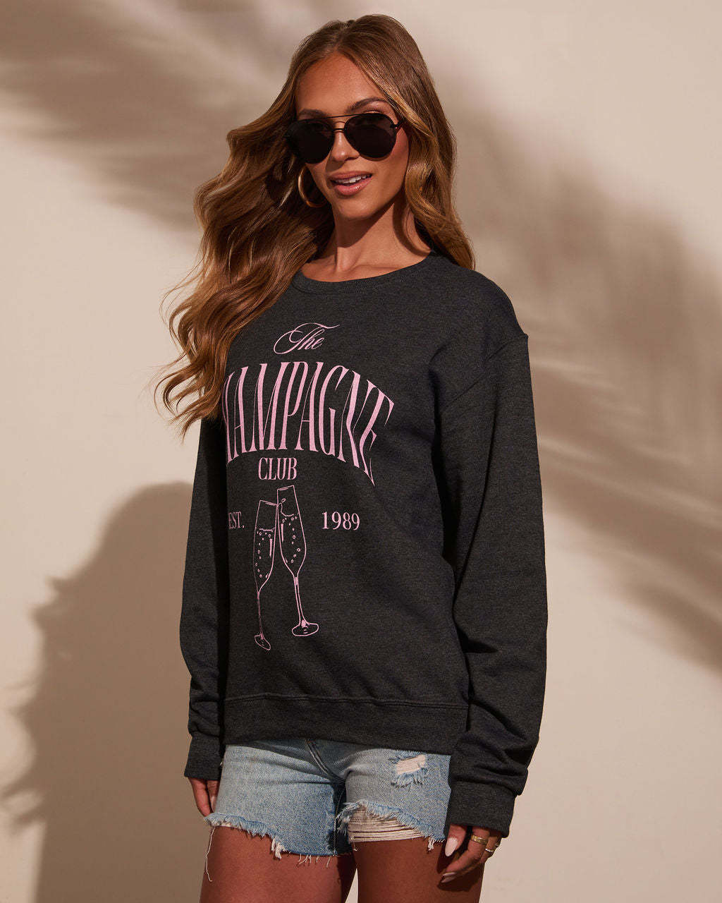 The Champagne Club Graphic Sweatshirt-Matylis