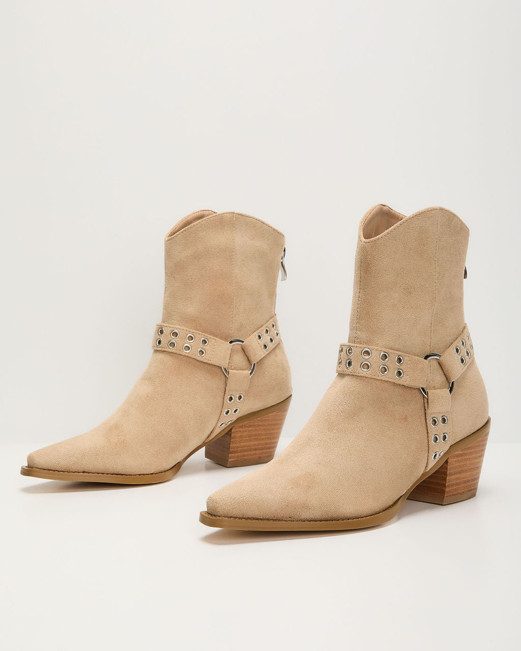 Wynnie Western Grommet Detail Booties-Matylis