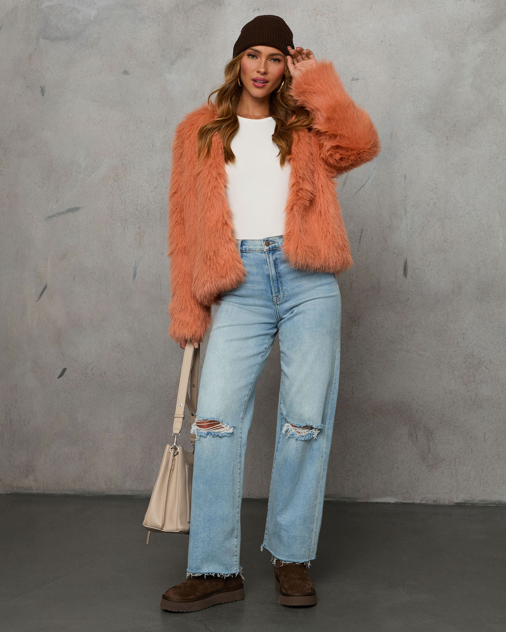 Warm Gather Faux Fur Coat-Matylis