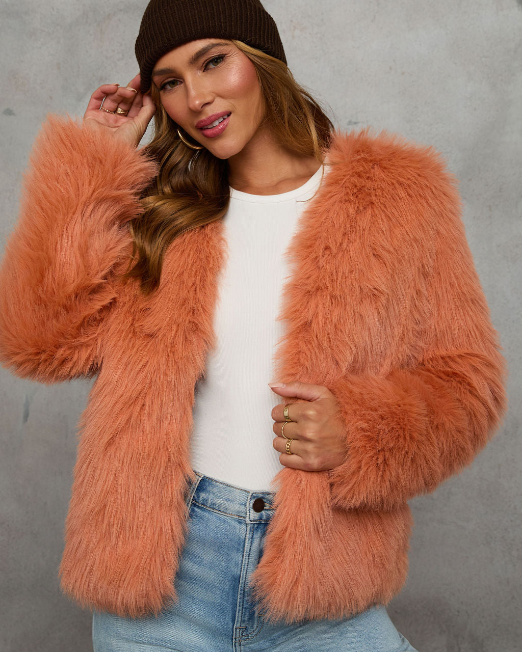 Warm Gather Faux Fur Coat-Matylis