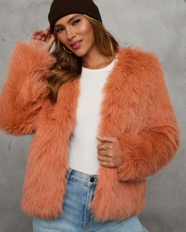 Warm Gather Faux Fur Coat-Matylis
