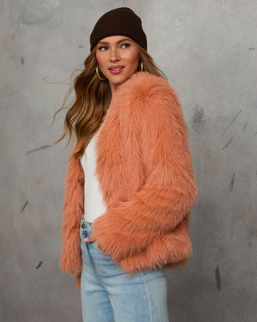 Warm Gather Faux Fur Coat-Matylis