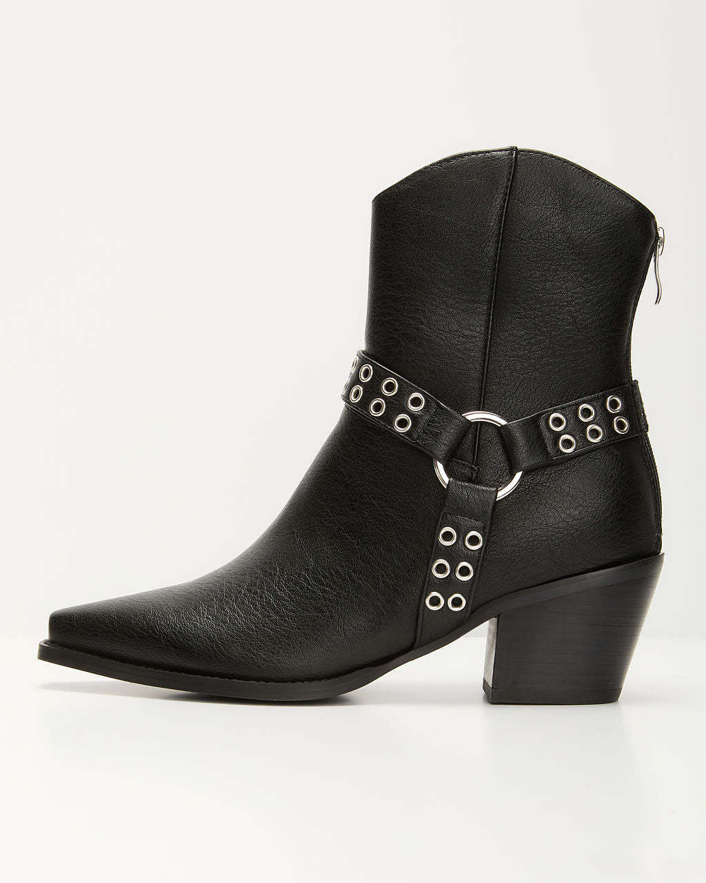Wynnie Western Grommet Detail Booties-Matylis