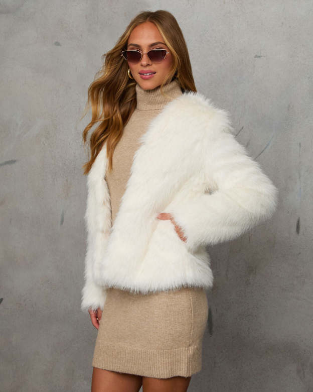 Warm Gather Faux Fur Coat-Matylis