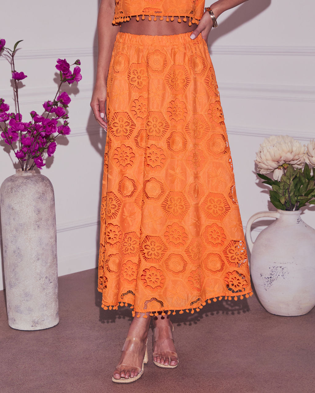 As You Are Embroidered Maxi Skirt- Matylis