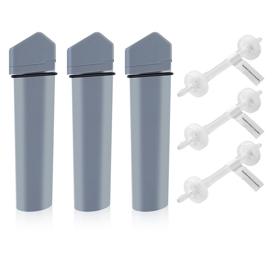 CPAP Slant-Head Filter Cartridges 4-Pack in Colorful Box - Air Filters for CPAP Machine