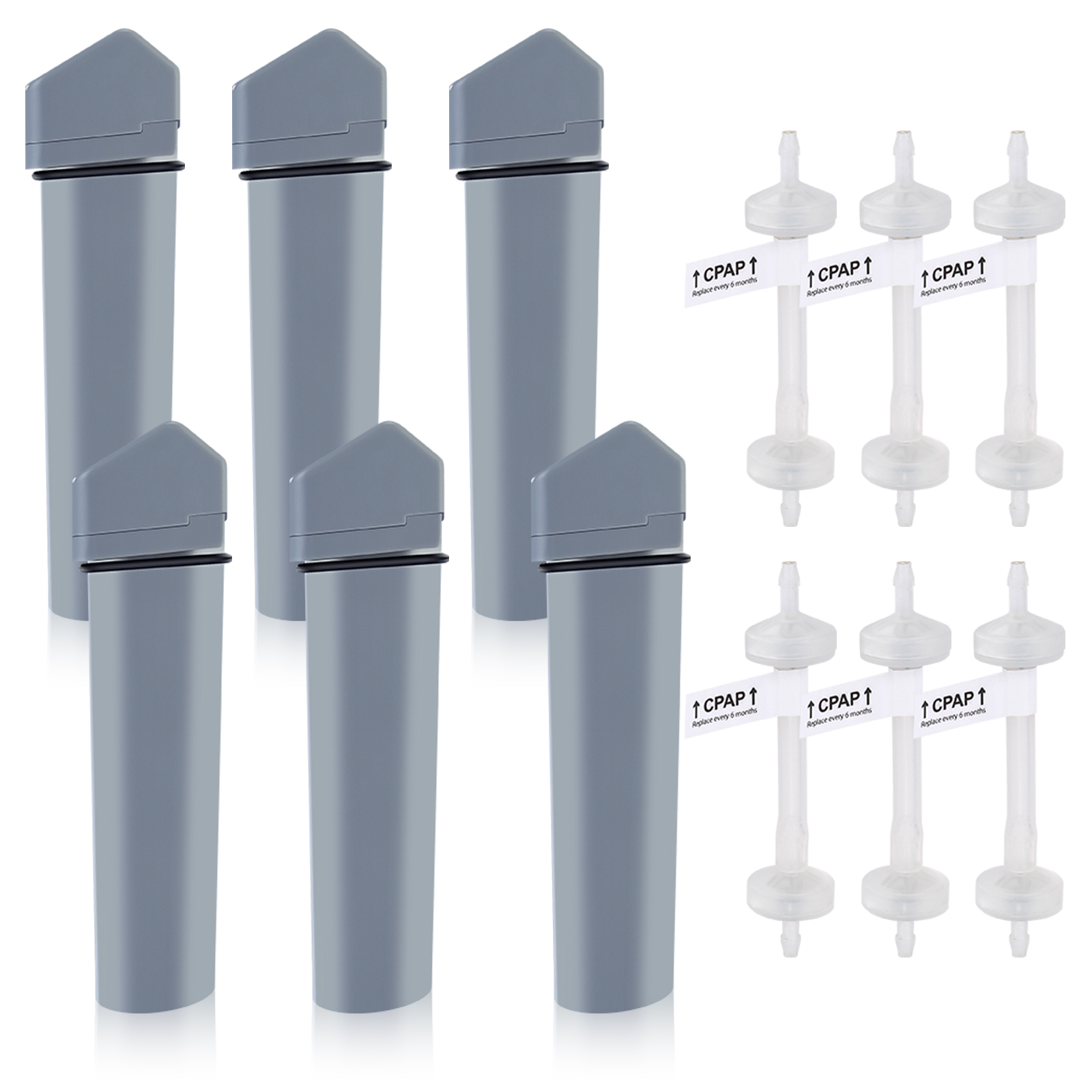 CPAP Slant-Head Filter Cartridges 4-Pack in Colorful Box - Air Filters for CPAP Machine