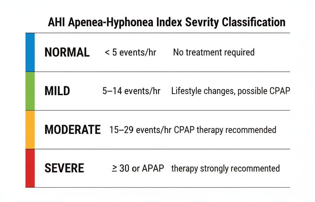 AHI SEVERITY LEVELS