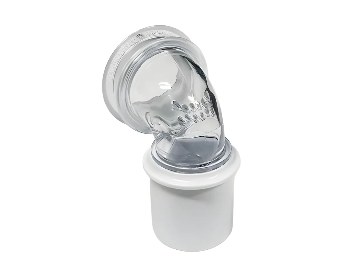 Replacement swivel for DreamWear mask side view showing the 360-degree rotation joint